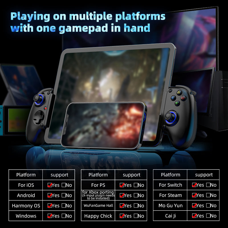 NEOKRATOS Mobile Gaming Controller For Android iPad Tablet Telescopic Gamepad